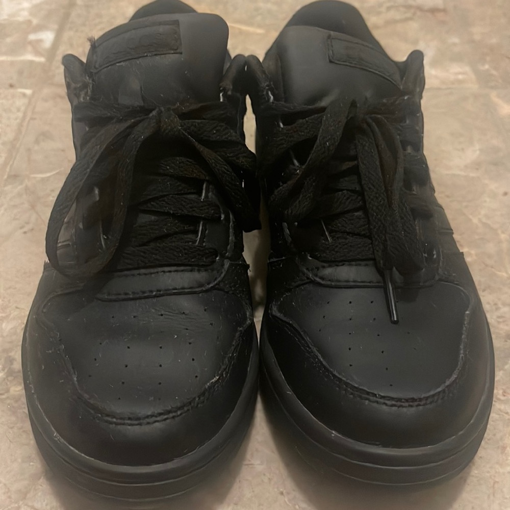 Adidas leather black shoe size 6.